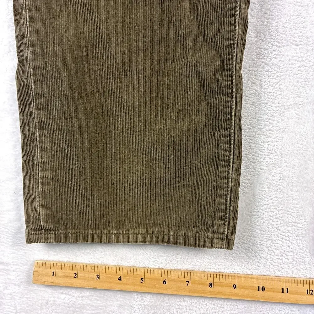 VTG J.Crew Pants Mens 34x30 (36x32) Brown Faded Corduroy Baggy Preppy Skate 90s